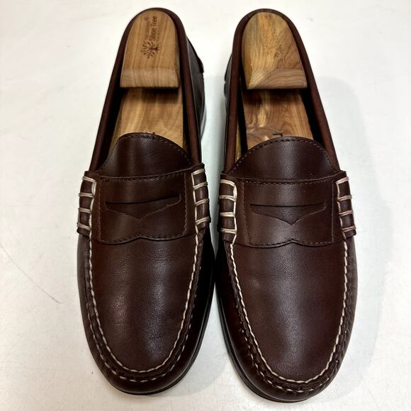 NEW HEELS Rancourt & Co. x Polo Ralph Lauren Edric Penny Loafer Made in USA 8.5 - Picture 3 of 13